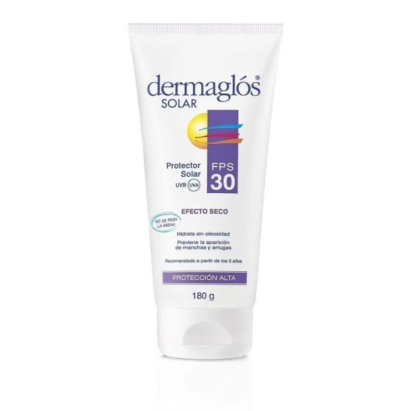 Dermaglos solar FPS 30 efecto seco x 180 g