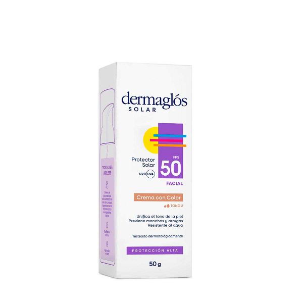Protector solar FPS 50 Cuidado facial Tono Medio x 50 ml