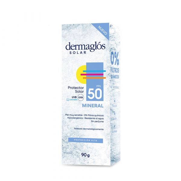 Dermaglós Solar Protector Solar con FPS50 Mineral por 90 g