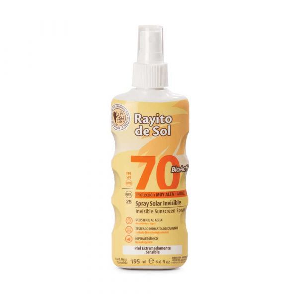 RAYITO DE SOL SPRAY SOLAR INVISIBLE FPS70 195ML