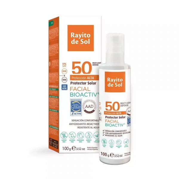 RAYITO DE SOL PROTECTOR SOLAR FACIAL BIOACTIV FPS 50 100ML