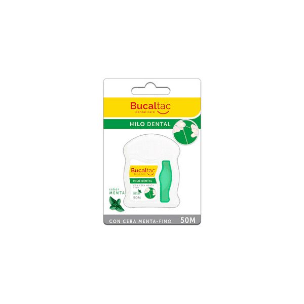 BUCALTAC HILO DENTAL CON CERA FINO SABOR MENTA 50M