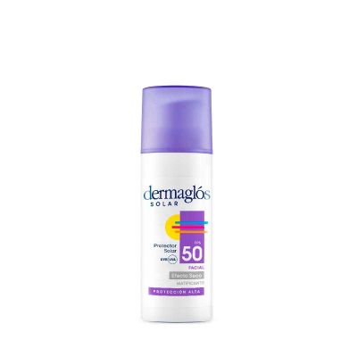Dermaglós Protector Solar Facial con FPS50 Efecto Seco Sin Color 50 g