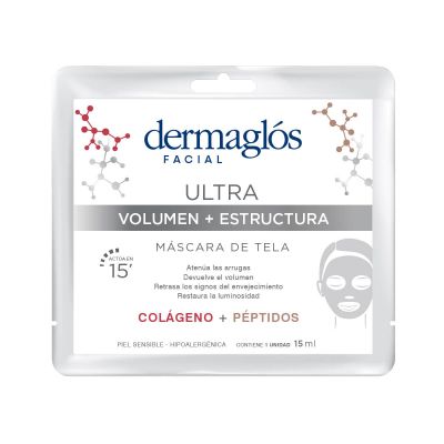 Máscara de Tela Dermaglós Ultra Volumen + Estructura 15 ml