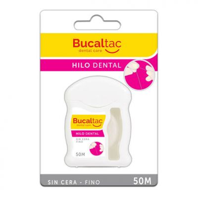 BUCALTAC HILO DENTAL SIN CERA FINO 50M