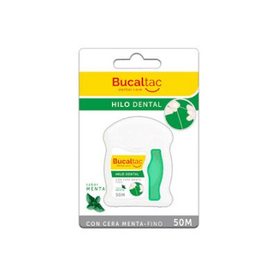 BUCALTAC HILO DENTAL CON CERA FINO SABOR MENTA 50M