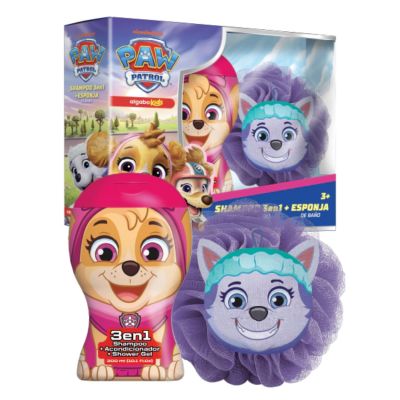 PAW PATROL SET SH.3EN1 X300M + ESPONJA SKYE